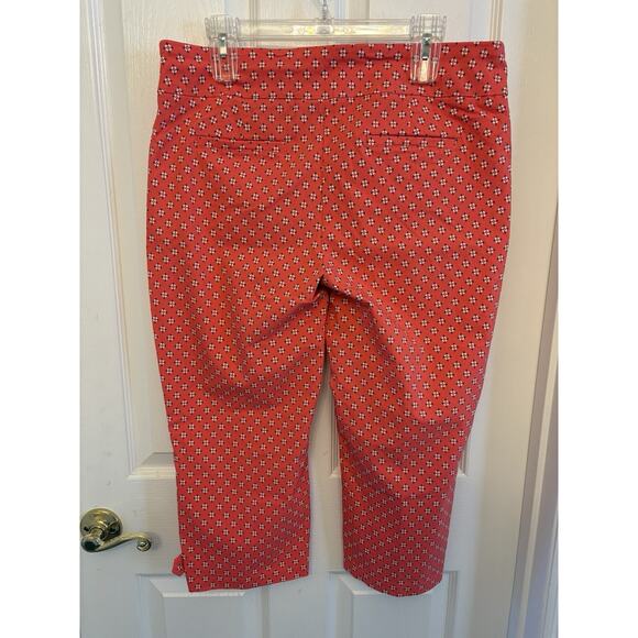 Coral Bay Women’s 14 Orange Print Hi Rise Spandex Capris - Picture 8 of 9